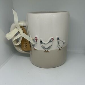 Rae Dunn Cream and Tan Chicken Mug